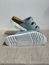 Lataa kuva Galleria-katseluun, Scholl työkenkä vaaleansininen 3 remmiä